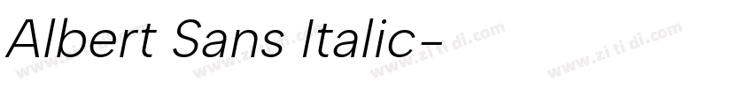 Albert Sans Italic字体转换